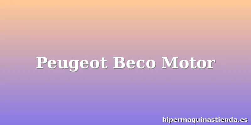 Peugeot Beco Motor