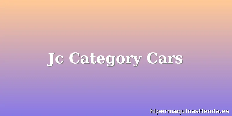 Jc Category Cars