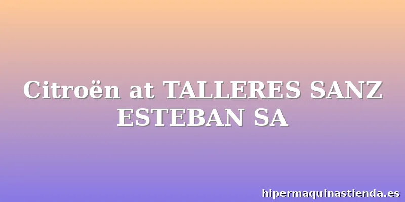 Citroën at TALLERES SANZ ESTEBAN SA