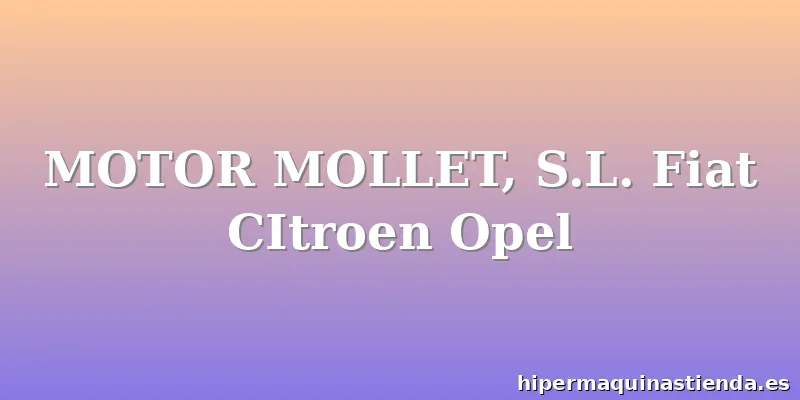 MOTOR MOLLET, S.L. Fiat CItroen Opel