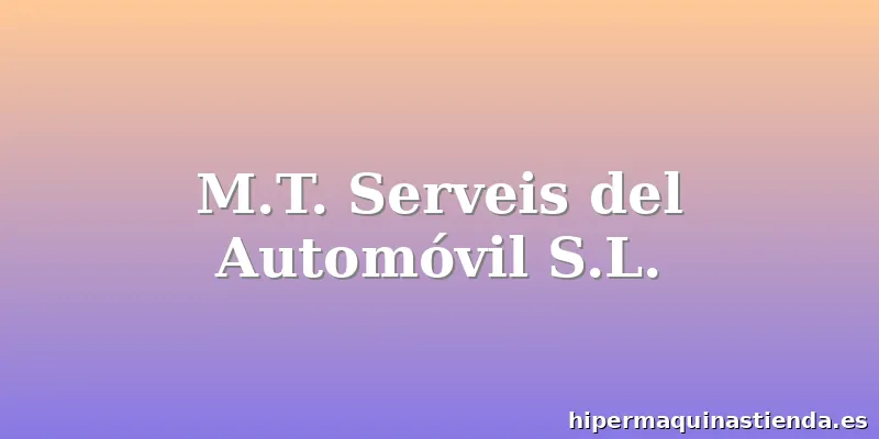 M.T. Serveis del Automóvil S.L.