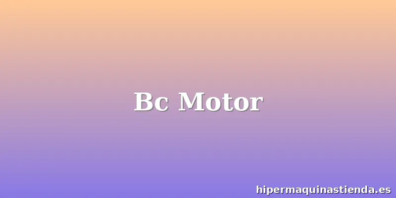 Bc Motor