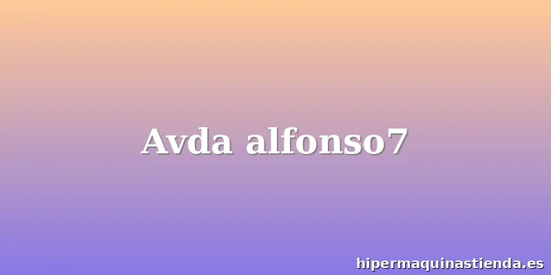 Avda alfonso7