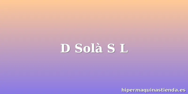 D Solà S L