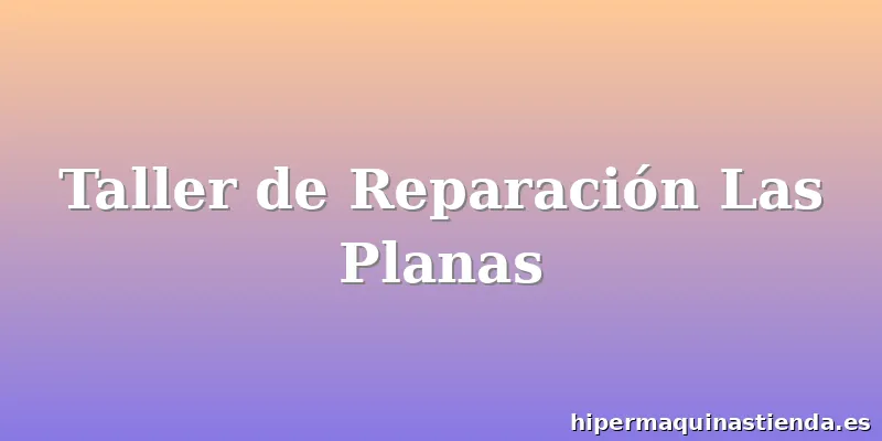 Taller de Reparación Las Planas